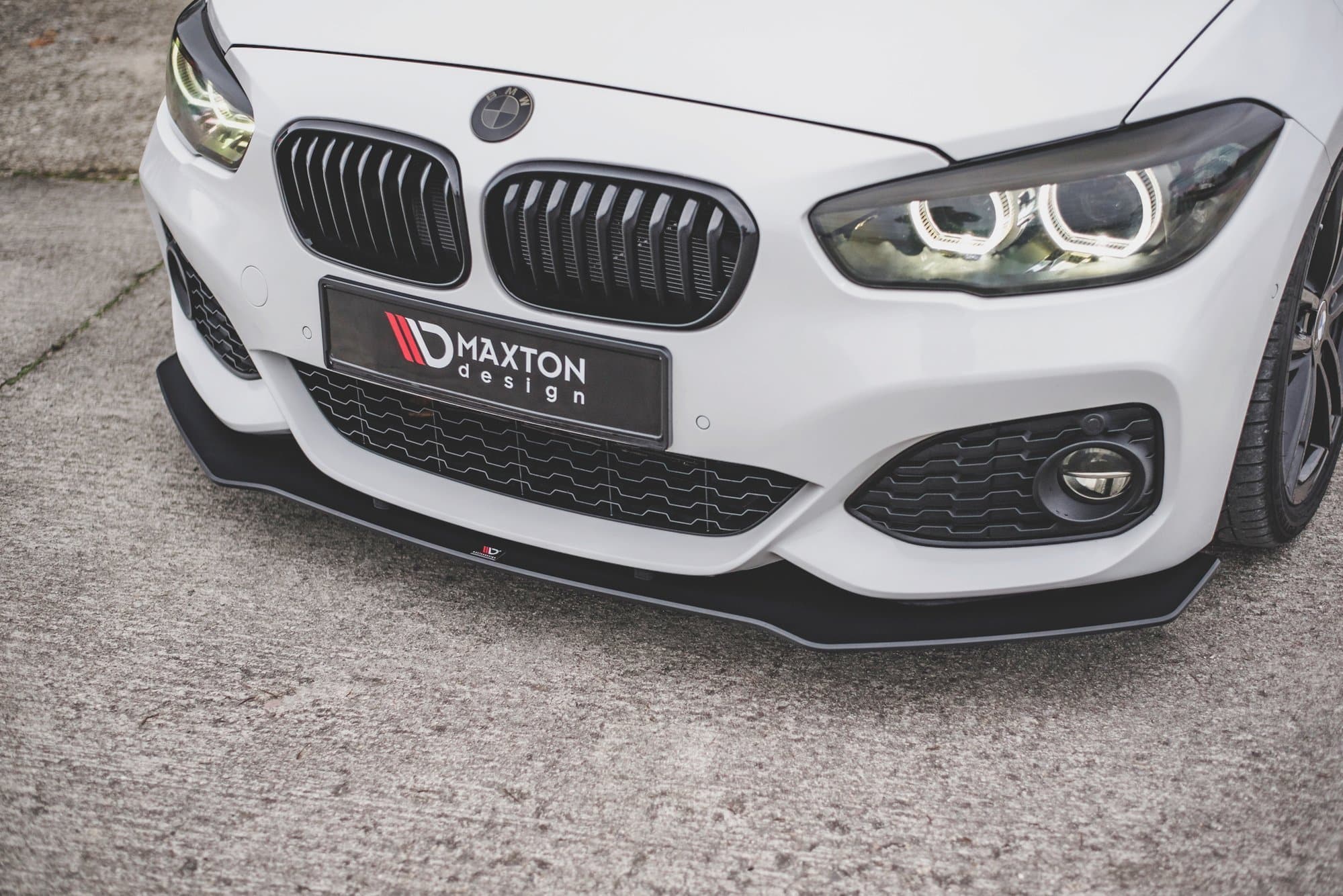MAXTON DESIGN - Racing Durability Spoiler pod Predný náraznik V.3 for vhodné pre BMW 1 F20 M-Pack Facelift / M140i , Black – Obrázok 5