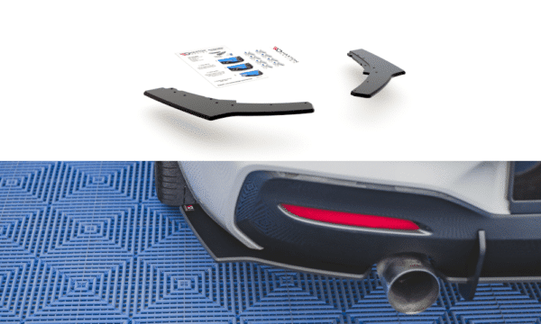 MAXTON DESIGN - Racing Durability Bočné difúzory zadného náraznika V.2 for vhodné pre BMW 1 F20 M-Pack Facelift / M140i , Black