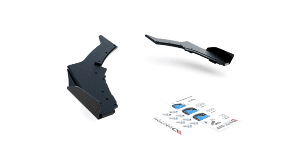 MAXTON DESIGN - Racing Durability Bočné difúzory zadného náraznika V.3 + Splitre for vhodné pre BMW 1 F20 M-Pack Facelift / M140i , Black + Gloss Flaps – Obrázok 6