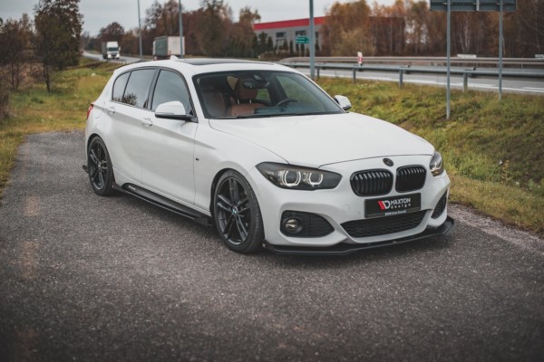 MAXTON DESIGN - Racing Durability Lišty pod prahy V.2 + Splitre for vhodné pre BMW 1 F20 M135i / M140i / M-Pack , Black + Gloss Flaps – Obrázok 2