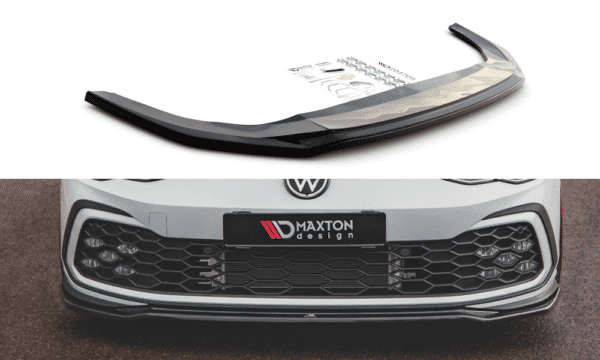 MAXTON DESIGN - Spoiler pod Predný náraznik   V.4 Volkswagen Golf 8 GTI , Čierny lesk