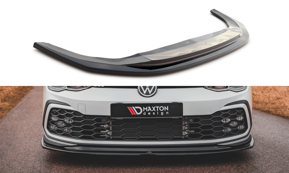 MAXTON DESIGN - Spoiler pod Predný náraznik V.5 Volkswagen Golf 8 GTI , Čierny lesk