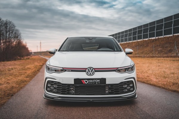 MAXTON DESIGN - Spoiler pod Predný náraznik V.5 Volkswagen Golf 8 GTI , Čierny lesk – Obrázok 4