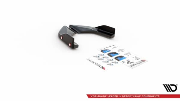 MAXTON DESIGN - Bočné difúzory zadného náraznika + Splitre V.2 Volkswagen Golf 8 GTI , Čierny lesk – Obrázok 6