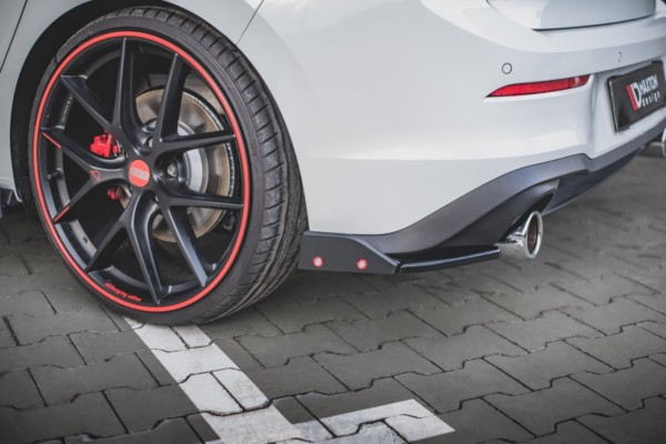 MAXTON DESIGN - Bočné difúzory zadného náraznika + Splitre V.2 Volkswagen Golf 8 GTI , Čierny lesk – Obrázok 4