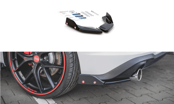 MAXTON DESIGN - Bočné difúzory zadného náraznika + Splitre V.2 Volkswagen Golf 8 GTI , Čierny lesk