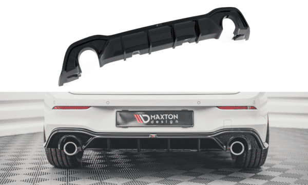 MAXTON DESIGN - Difúzor zadného náraznika  V.2 Volkswagen Golf 8 GTI , 
Čierny lesk 
 
,