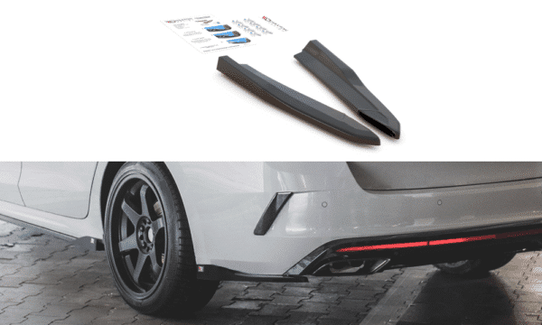 MAXTON DESIGN - Bočné difúzory zadného náraznika V.3 Skoda Octavia RS Mk4 , Čierny lesk ,