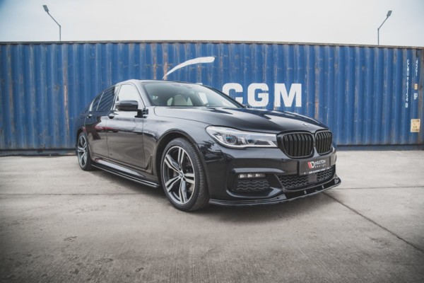 MAXTON DESIGN - Spoiler pod Predný náraznik   V.2 for vhodné pre BMW 7 M-Pack G11 , Čierny lesk 


, – Obrázok 2
