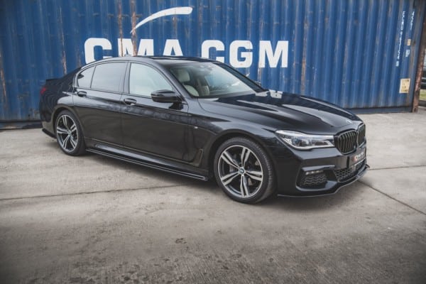 MAXTON DESIGN - Lišty pod prahy for vhodné pre BMW 7 M-Pack G11 , Čierny lesk – Obrázok 2