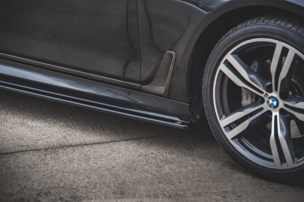 MAXTON DESIGN - Lišty pod prahy for vhodné pre BMW 7 M-Pack G11 , Čierny lesk – Obrázok 3