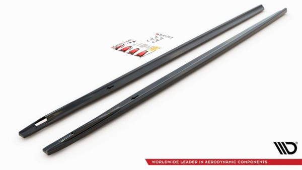 MAXTON DESIGN - Lišty pod prahy for vhodné pre BMW 7 M-Pack G11 , Čierny lesk – Obrázok 6
