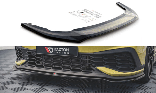 MAXTON DESIGN - Spoiler pod Predný náraznik   V.3 Volkswagen Golf 8 GTI Clubsport , Čierny lesk