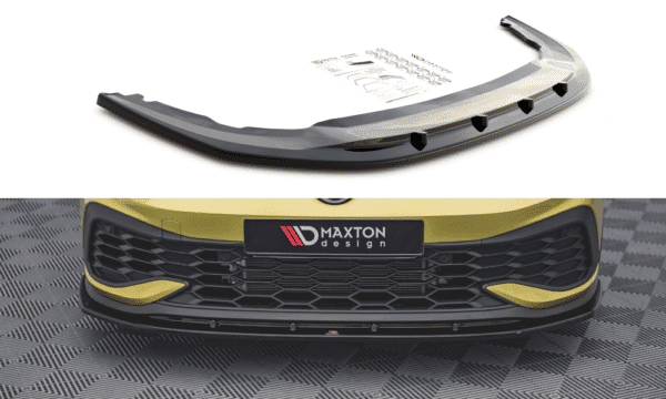 MAXTON DESIGN - Spoiler pod Predný náraznik   V.4 Volkswagen Golf 8 GTI Clubsport , Čierny lesk