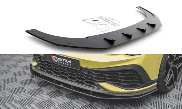 MAXTON DESIGN - Racing Durability Spoiler pod Predný náraznik   Volkswagen Golf 8 GTI Clubsport , Black