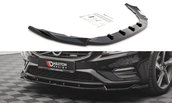 MAXTON DESIGN - Spoiler pod Predný náraznik   V.1 Volvo S60 R-Design Mk2 , Čierny lesk 


,
