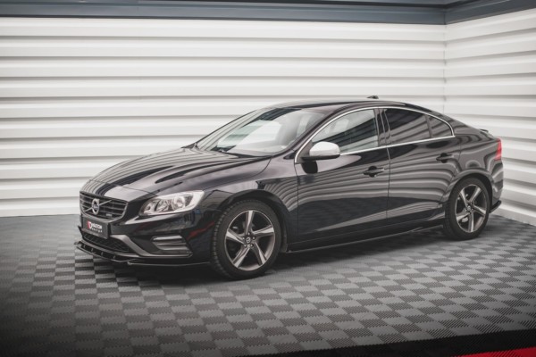 MAXTON DESIGN - Lišty pod prahy Volvo S60 R-Design Mk2 , Čierny lesk – Obrázok 3