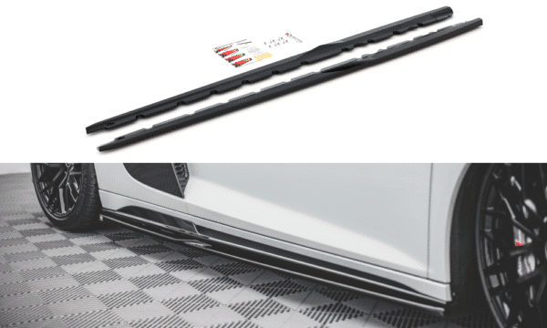 MAXTON DESIGN - Lišty pod prahy Audi R8 Mk2 Facelift , Čierny lesk