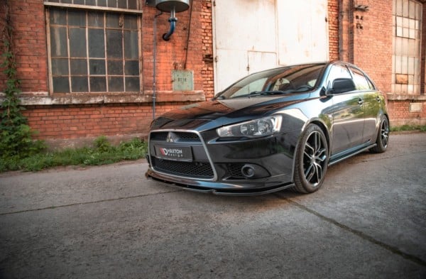 MAXTON DESIGN - Spoiler pod Predný náraznik   Mitsubishi Lancer Sportback Mk8 , Čierny lesk – Obrázok 3