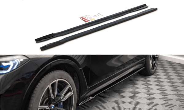 MAXTON DESIGN - Lišty pod prahy BMW X7 M G07 , Čierny lesk