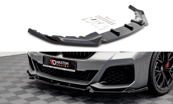 MAXTON DESIGN - Spoiler pod Predný náraznik   V.1 vhodné pre BMW 5 G30 Facelift M-Pack , Čierny lesk