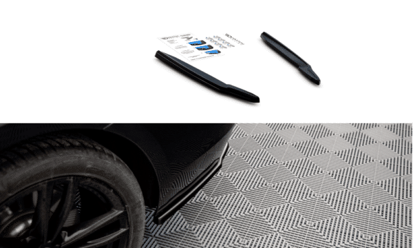 MAXTON DESIGN - Bočné difúzory zadného náraznika for vhodné pre BMW 6 GT G32 M-Pack , Čierny lesk ,