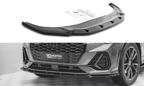 MAXTON DESIGN - Spoiler pod Predný náraznik   V.2 Audi Q3 Sportback S-Line , Čierny lesk 


,
