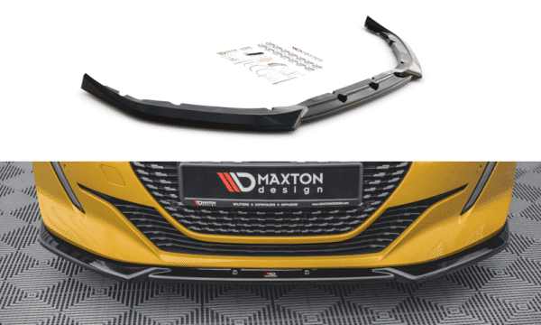 MAXTON DESIGN - Spoiler pod Predný náraznik   V.2 Peugeot 208 Mk2 , Čierny lesk 


,