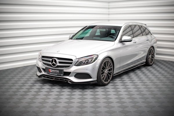 MAXTON DESIGN - Spoiler pod Predný náraznik   Mercedes-Benz C W205 , Čierny lesk – Obrázok 2