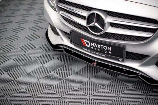 MAXTON DESIGN - Spoiler pod Predný náraznik   Mercedes-Benz C W205 , Čierny lesk – Obrázok 3