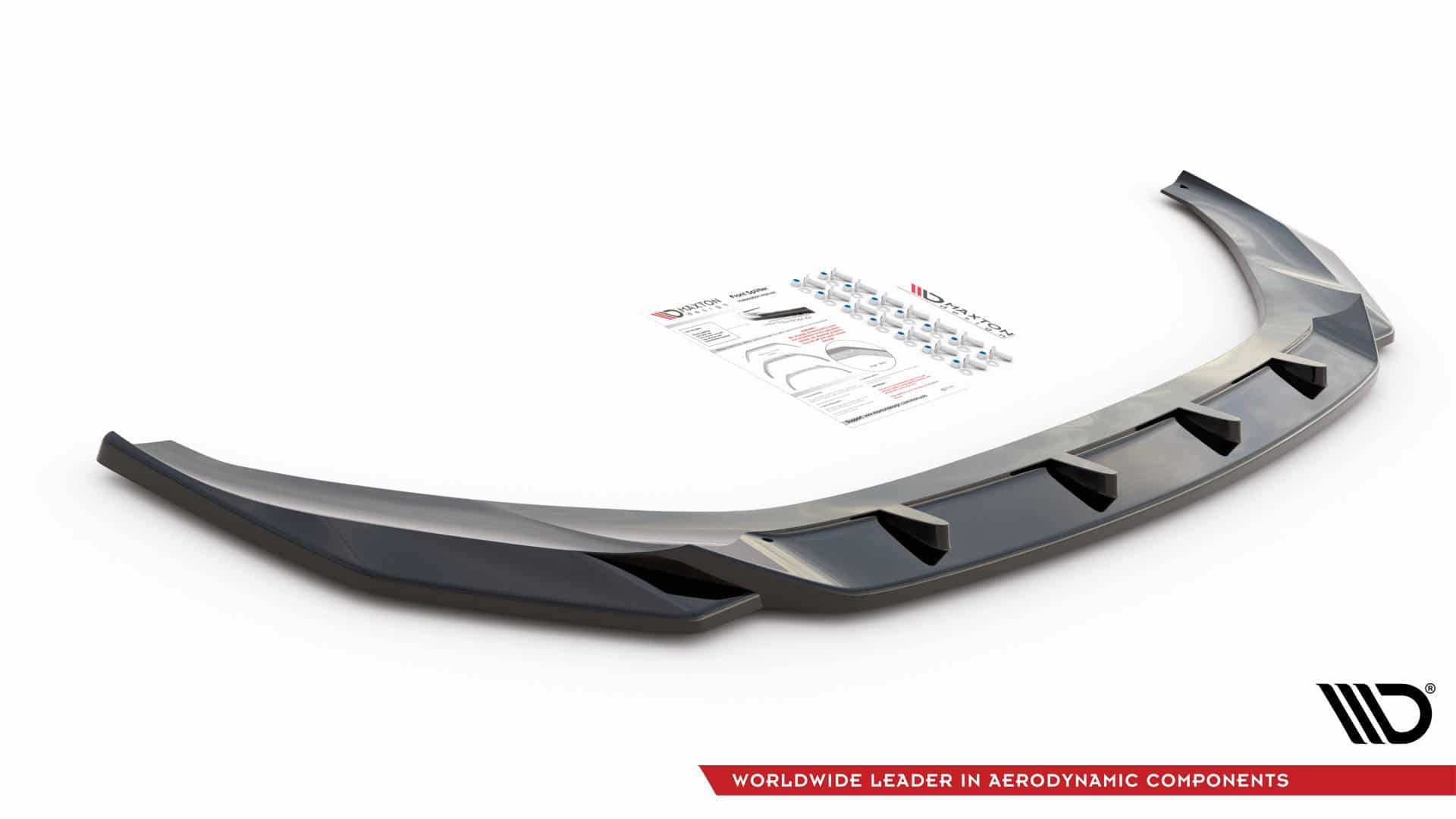MAXTON DESIGN - Spoiler pod Predný náraznik V.1 Audi A7 C8 , Čierny lesk – Obrázok 4