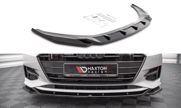 MAXTON DESIGN - Spoiler pod Predný náraznik   V.1 Audi A7 C8 , Čierny lesk