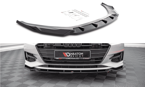 MAXTON DESIGN - Spoiler pod Predný náraznik   V.2 Audi A7 C8 , Čierny lesk 


,
