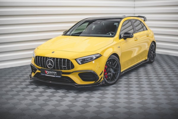 MAXTON DESIGN - Spoiler pod Predný náraznik   + Splitre V.3 Mercedes-AMG A45 S , Čierny lesk 


 Plus – Obrázok 2