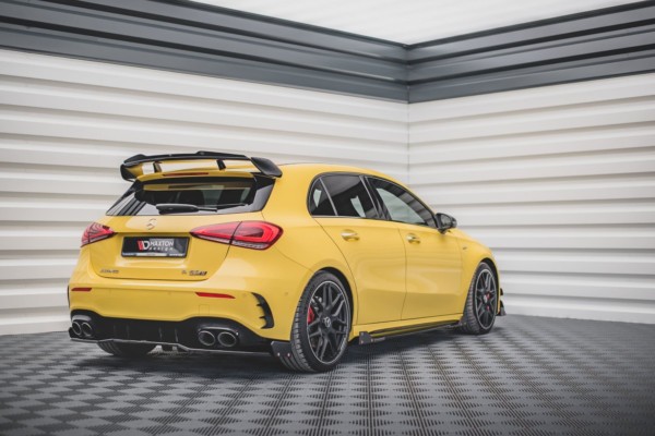 MAXTON DESIGN - Stredový spoiler pod zadný náraznik + Splitre for Mercedes-AMG A45 S , Čierny lesk – Obrázok 2