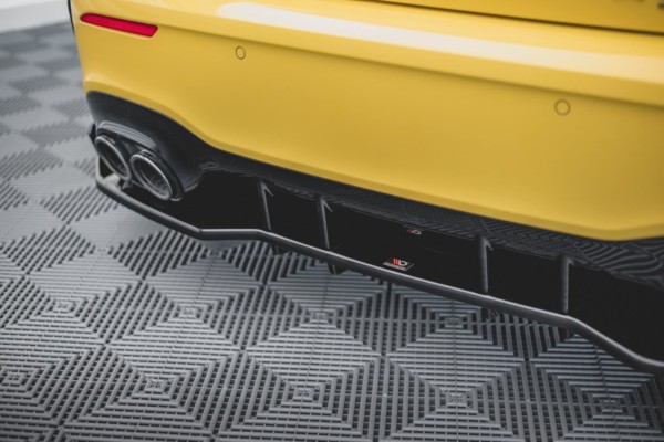 MAXTON DESIGN - Stredový spoiler pod zadný náraznik + Splitre for Mercedes-AMG A45 S , Čierny lesk – Obrázok 3