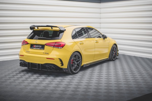 MAXTON DESIGN - Bočné difúzory zadného náraznika + Splitre V.2 Mercedes-AMG A45 S , Čierny lesk – Obrázok 2