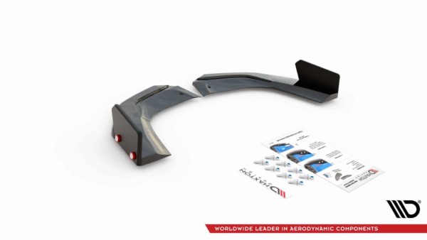 MAXTON DESIGN - Bočné difúzory zadného náraznika + Splitre V.2 Mercedes-AMG A45 S , Čierny lesk – Obrázok 5