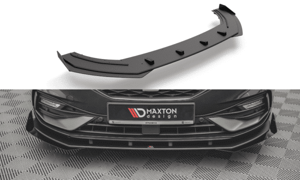 MAXTON DESIGN -  Spoiler pod Predný náraznik   + Splitre Seat Leon FR Mk4 , Black + Gloss Flaps
