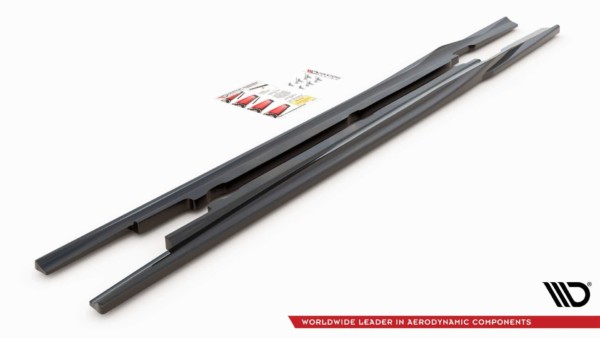 MAXTON DESIGN - Lišty pod prahy Mercedes-Benz E W213 , Čierny lesk – Obrázok 6