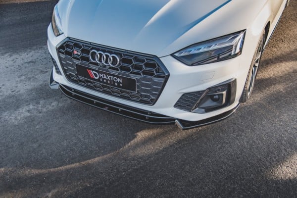 MAXTON DESIGN - Spoiler pod Predný náraznik   V.2 Audi S5 / A5 S-Line F5 Facelift , Čierny lesk 


, – Obrázok 2