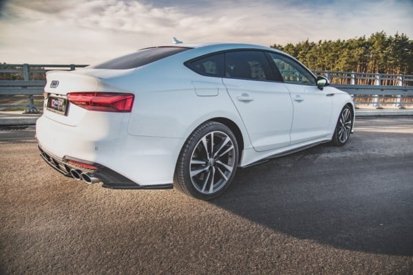 MAXTON DESIGN - Bočné difúzory zadného náraznika for Audi S5 Sportback F5 Facelift , Čierny lesk , – Obrázok 2