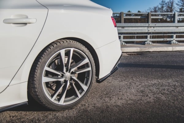 MAXTON DESIGN - Bočné difúzory zadného náraznika for Audi S5 Sportback F5 Facelift , Čierny lesk , – Obrázok 3