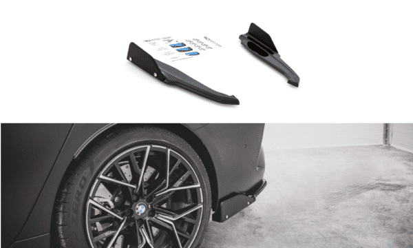 MAXTON DESIGN - Bočné difúzory zadného náraznika + Splitre V.1 vhodné pre BMW M8 Gran Coupe F93 , Čierny lesk