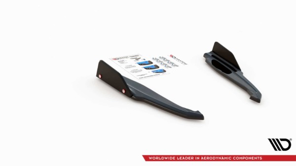 MAXTON DESIGN - Bočné difúzory zadného náraznika + Splitre V.1 vhodné pre BMW M8 Gran Coupe F93 , Čierny lesk – Obrázok 4