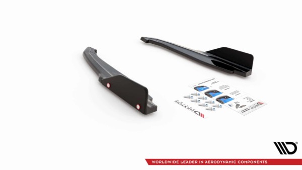 MAXTON DESIGN - Bočné difúzory zadného náraznika + Splitre V.1 vhodné pre BMW M8 Gran Coupe F93 , Čierny lesk – Obrázok 5