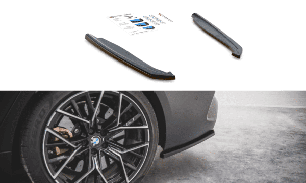 MAXTON DESIGN - Bočné difúzory zadného náraznika for V.2 vhodné pre BMW M8 Gran Coupe F93 , Čierny lesk ,