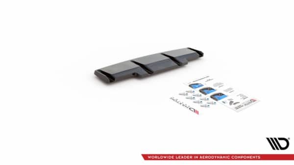 MAXTON DESIGN - Stredový spoiler pod zadný náraznik for Volkswagen Golf R Mk8 , Čierny lesk – Obrázok 7