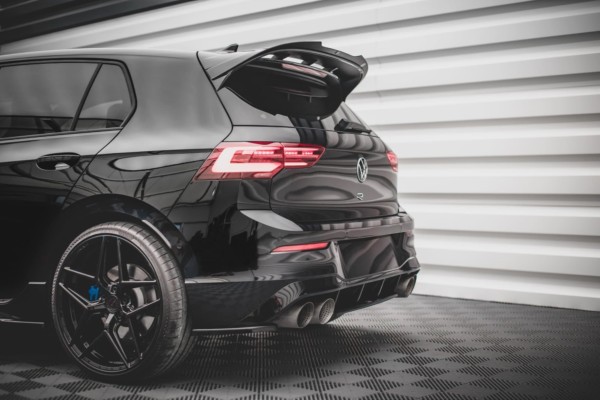 MAXTON DESIGN - Stredový spoiler pod zadný náraznik for Volkswagen Golf R Mk8 , Čierny lesk – Obrázok 3