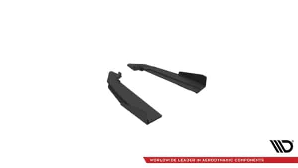 MAXTON DESIGN -  Bočné difúzory zadného náraznika V.1 + Splitre Ford Mustang GT Mk6 Facelift , Black + Gloss Flaps – Obrázok 4